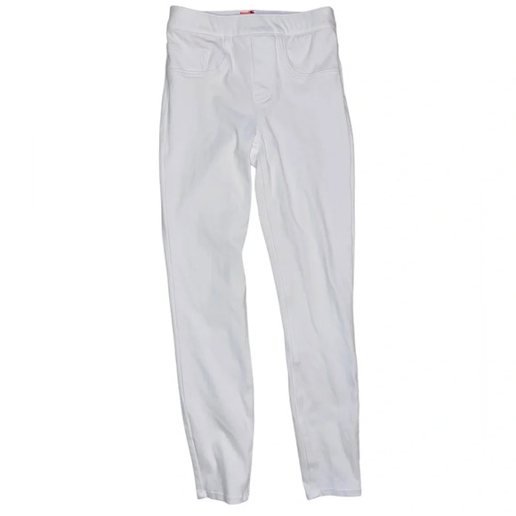 Spanx Jean-ish Ankle Leggings with Shaping Panel White Size XS Slimming Preppy - Picture 1 of 10